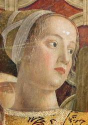 Head of a woman, detail of the Marquis Ludovico III Gonzaga and his Court in the Camera degli Sposi, c.1465-75 (fresco) (detail of 166336) | Obraz na stenu