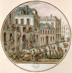 The Reveillon Riot of April, 1789 (coloured engraving) | Obraz na stenu