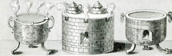 Devices for Keeping Water and Food Warm on Sabbath, 1748 (engraving)(b/w photo) | Obraz na stenu