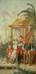 A Chinese Garden, study for a tapestry cartoon, c.1742 (oil on canvas) | Obraz na stenu