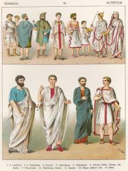 Roman Dress, from 'Trachten der Voelker', 1864 (colour litho) | Obraz na stenu