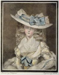 Portrait of Mrs. Benwell, engraved by W Ward (coloured engraving) | Obraz na stenu