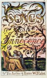Titlepage from 'Songs of Innocence and of Experience' [Bentley Copy 3] c.1789-94 (relief etching printed in brown with pen & ink and w/c) | Obraz na stenu