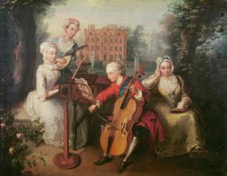 Frederick, Prince of Wales and his Sisters, 1733 (oil on canvas) | Obraz na stenu