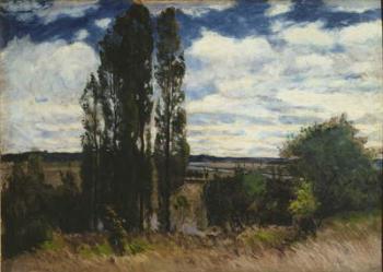 Seine, Landscape with Poplars, 1877 (oil on canvas) | Obraz na stenu