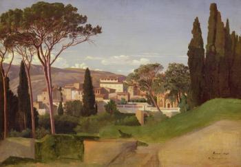 View of a Roman Villa, 1844 (oil on canvas) | Obraz na stenu