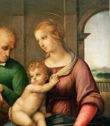 The Holy Family, 1506 (oil on canvas) (detail of 47576) | Obraz na stenu