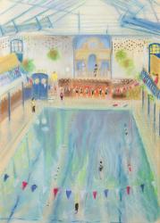 Chelsea Swimming Baths, 1997 (pastel on paper) | Obraz na stenu