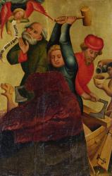 The Building of the Ark from the High Altar of St. Peter's in Hamburg, the Grabower Altar, 1383 (tempera on panel) | Obraz na stenu