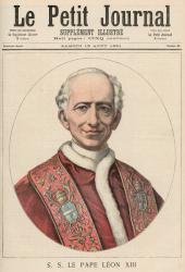 Pope Leo XIII (1810-1903) from 'Le Petit Journal', 15th August 1891 (colour litho) | Obraz na stenu
