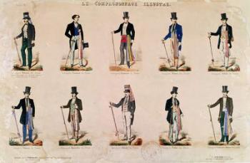 Costumes of various professions, from 'Le Compagnonnage Illustre' (coloured engraving) | Obraz na stenu