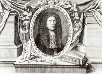 Heinrich Ignaz Franz von Biber (1644-1704) (engraving) (b/w photo) | Obraz na stenu