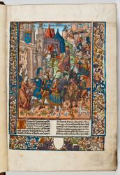 The printer Verard presents his book to Charles VIII of France, 1492 (hand-coloured print) | Obraz na stenu