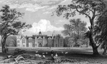 Gosfield Hall, Essex, engraved by Robert Sands, 1832 (engraving) | Obraz na stenu