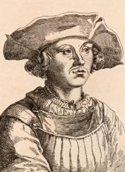 Bernard van Orley, illustration from '75 Portraits Of Celebrated Painters From Authentic Originals', published in 1817, London (engraving) | Obraz na stenu