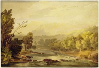 A View on the Brathay near Ambleside (w/c over traces of graphite on paper) | Obraz na stenu