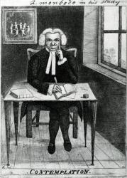 Contemplation - Lord Monboddo in his Study, 1784 (etching) | Obraz na stenu