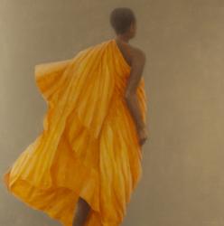 Young Monk Sri Lanka, 2010 (acrylic on canvas) | Obraz na stenu