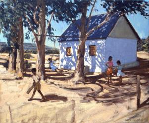 Little white house, Karoo, South Africa (oil on canvas) | Obraz na stenu