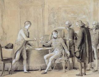 The Signing of the Concordat between France and the Holy See, 15th July 1801 (pen & ink on paper) | Obraz na stenu