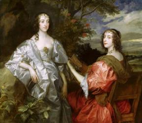 Katherine (1609-67) Countess of Chesterfield, and Lucy (b.1608) Countess of Huntingdon, c.1636-40 (oil on canvas) | Obraz na stenu