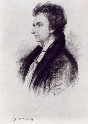 Portrait of William Hazlitt (litho) (b/w photo) | Obraz na stenu