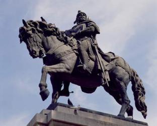 Equestrian statue of Jaime I (1208-76) El Conquistador, 1890 (bronze) | Obraz na stenu