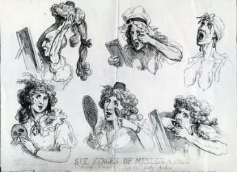 Six Stages of Mending a Face, 1792 (etching) | Obraz na stenu