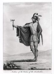 Indian of the Nation of Kaskaskia, from the atlas to Callot's 'Voyage dans l'Amerique Septentrionale', 1826, engraved by Tardieu (engraving) | Obraz na stenu