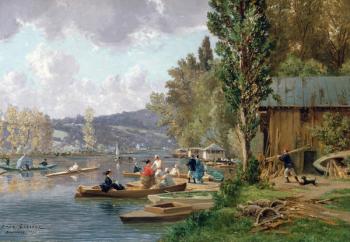 Bougival, 1873 (oil on canvas) | Obraz na stenu