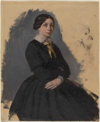 Young Woman in Black, 1861-5 (oil on wove paper) | Obraz na stenu