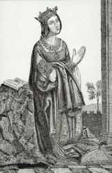 Isabella (1451-1504) of Castile, called La Catolica (engraving) | Obraz na stenu