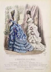 Fashion plate from 'Le Moniteur de la Mode' (colour litho) | Obraz na stenu