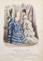 Fashion plate from 'Le Moniteur de la Mode' (colour litho) | Obraz na stenu