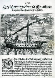 Ship from 'India Orientalis', 1598 (engraving) | Obraz na stenu