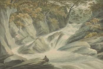 Hafod: Upper Part of the Cascade, 1793 (w/c and graphite on paper) | Obraz na stenu