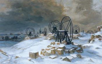 Pits at Gentilly in the Snow, 1879 (oil on canvas) | Obraz na stenu