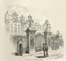 Front view of Buckingham Palace, from 'Leisure Hour', 1888 (engraving) | Obraz na stenu
