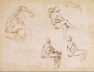 Figure Drawings (ink on paper) | Obraz na stenu