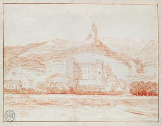 Château de La Roche-Guyon (sanguine on paper) | Obraz na stenu
