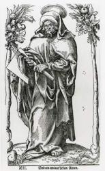 St. Matthew (woodcut) (b/w photo) | Obraz na stenu