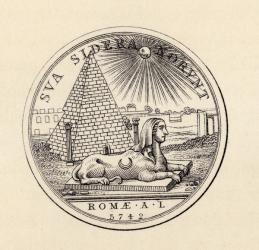 Masonic seal, from 'The History of Freemasonry, volume III', published by Thomas C. Jack, London, 1883 (litho) | Obraz na stenu