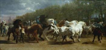 The Horse Fair, 1852-55 (oil on canvas) | Obraz na stenu