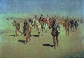 Francisco Vasquez de Coronado (c.1510-54) Making his Way Across New Mexico, from 'The Great American Explorers', 1905 (oil on canvas) | Obraz na stenu