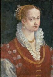 Portrait of Bianca Cappello (c.1542-87) Wife of Francesco de Medici, Grand Duke of Tuscany, c.1585 (fresco) | Obraz na stenu