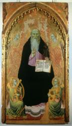 St. Anthony Abbot Holding the Book of the Antonites, 1371 (oil on panel) | Obraz na stenu