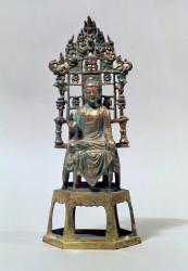 Statuette of Buddha in meditation, Tang Dynasty, 618-907 (gilt bronze) | Obraz na stenu