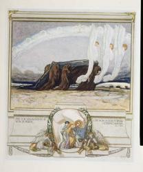Illustration from Dante's 'Divine Comedy', Purgatory, Canto II: 135, 1921 (w/c on paper) | Obraz na stenu