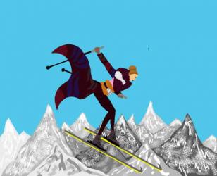 Ski Jump (digital) | Obraz na stenu
