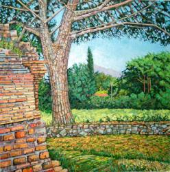 Appia Antica, View, 2008 (oil on canvas) | Obraz na stenu